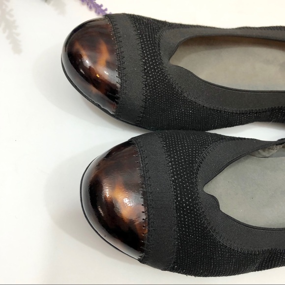 STUART Weitzman Tortoise Shell Cap Toe Flats - Picture 6 of 7